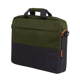 Geanta laptop Trust Lisboa, pentru laptopuri cu diagonala pana in 15.6", 2 compartimente, material POM, RPET Polyester, RPET, vo